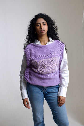 Knitted Vest – Lilac Dream