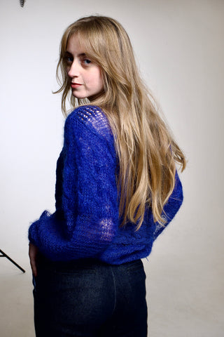 Blue Mohair Lux Sweater