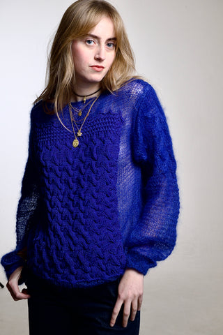 Blue Mohair Lux Sweater