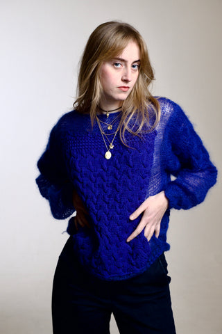 Blue Mohair Lux Sweater