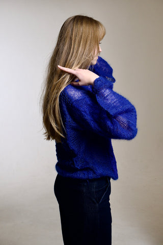 Blue Mohair Lux Sweater