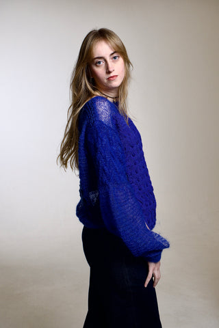 Blue Mohair Lux Sweater