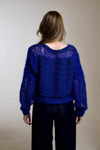 Blue Mohair Lux Sweater