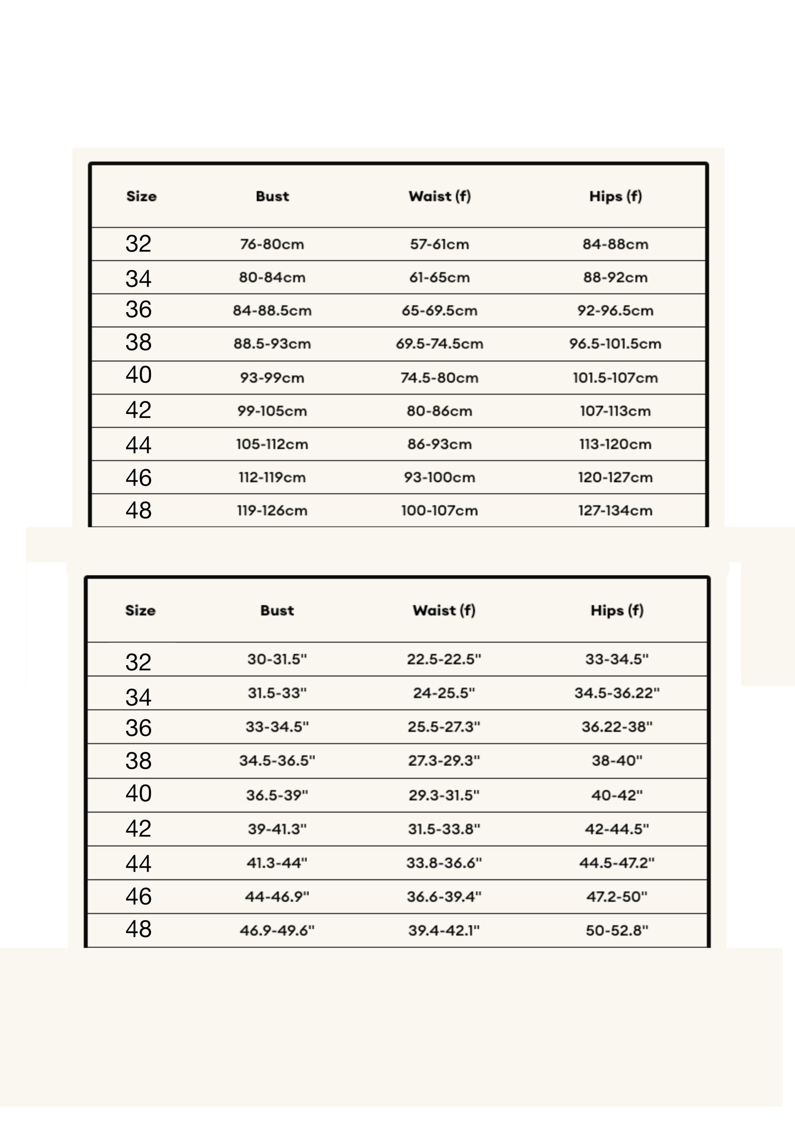 Size Guide