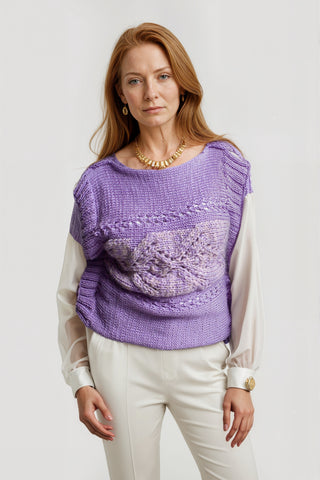 Knitted Vest – Lilac Dream