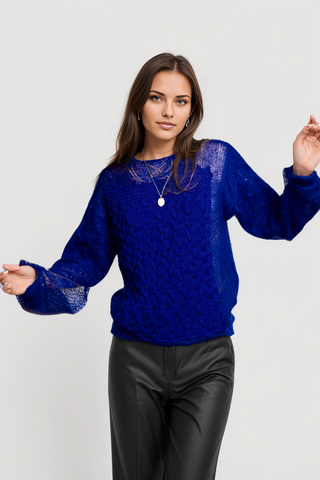 Blue Mohair Lux Sweater