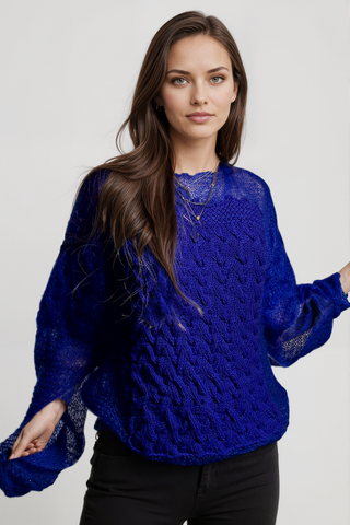 Blue Mohair Lux Sweater