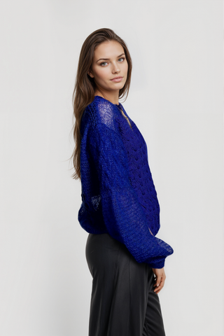 Blue Mohair Lux Sweater