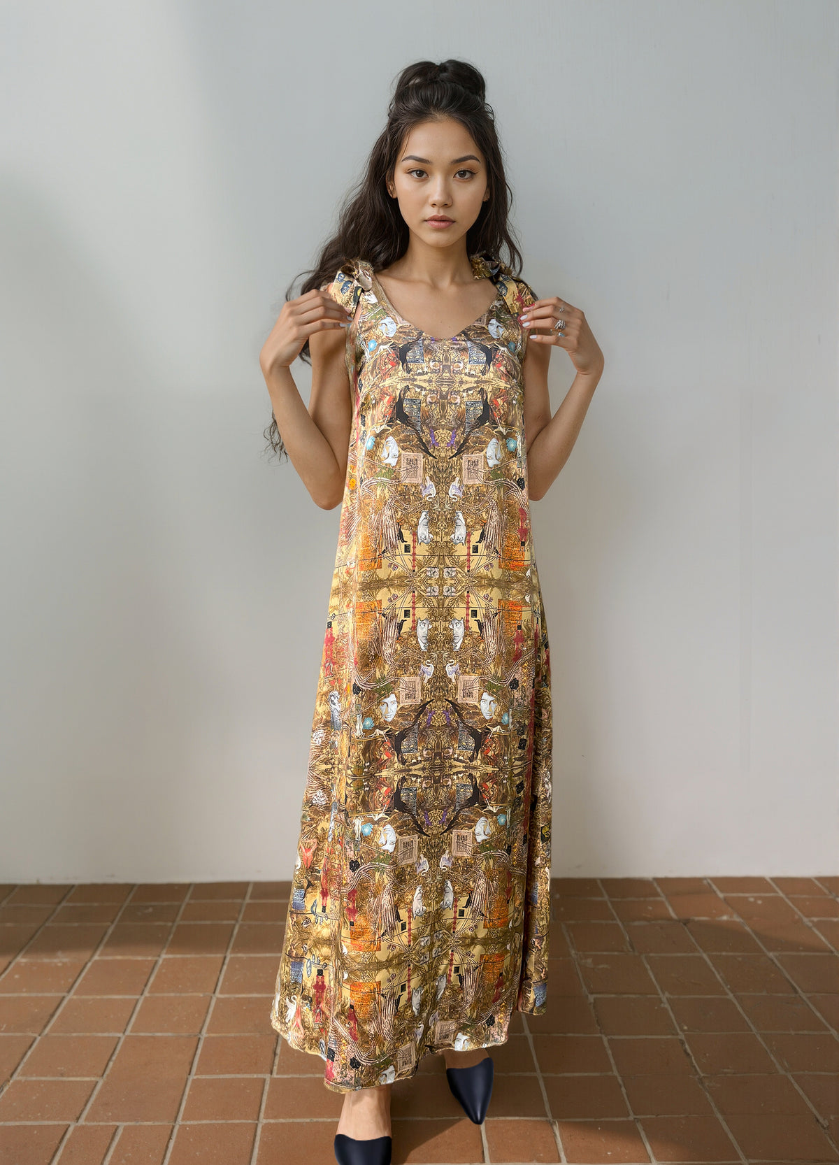 Sun-Tie Silk Dress